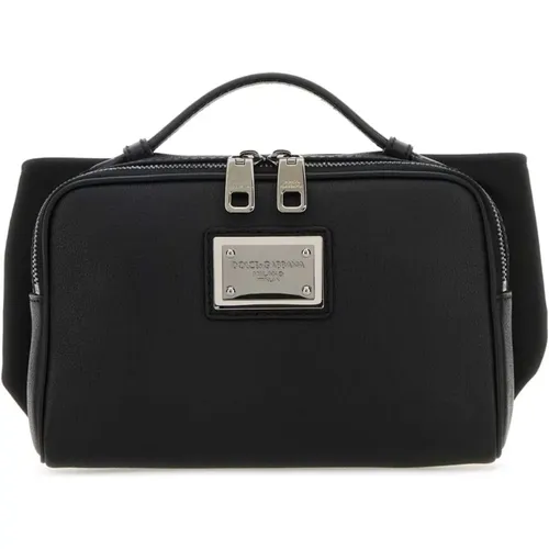 Stylish Leather Belt Bag , male, Sizes: ONE SIZE - Dolce & Gabbana - Modalova