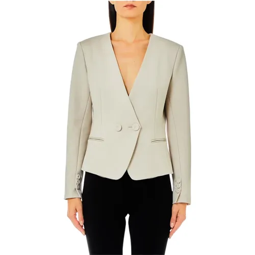 Schmale Gekürzte Blazer , Damen, Größe: M - Liu Jo - Modalova