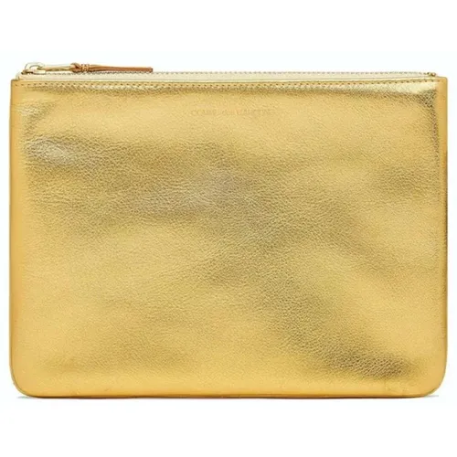 Goldene Reißverschluss Brieftasche CDG , Damen, Größe: ONE Size - Comme des Garçons - Modalova