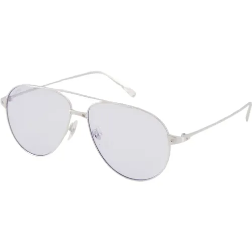 Photochromic Pilot Sunglasses - Silver , unisex, Sizes: ONE SIZE - Cartier - Modalova