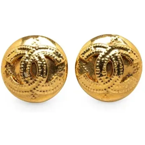 Pre-owned Metal earrings , female, Sizes: ONE SIZE - Chanel Vintage - Modalova