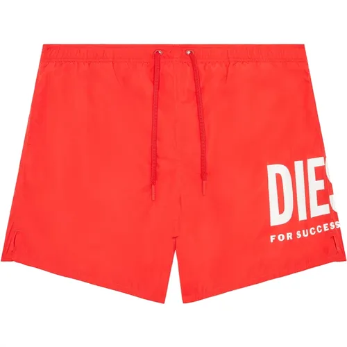 Mittellange Bade-Shorts mit Maxi-Logo - Diesel - Modalova