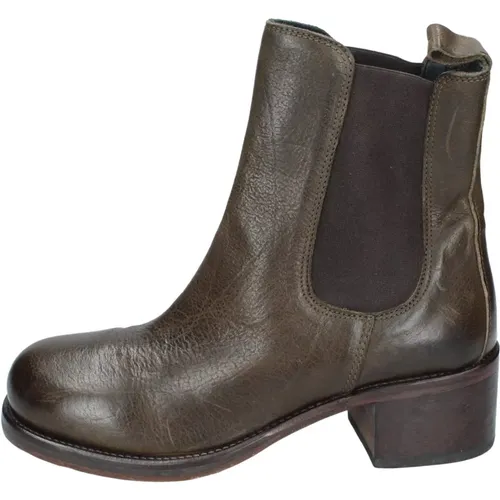 Vintage Leather Ankle Boots for Women , female, Sizes: 4 UK - Moma - Modalova