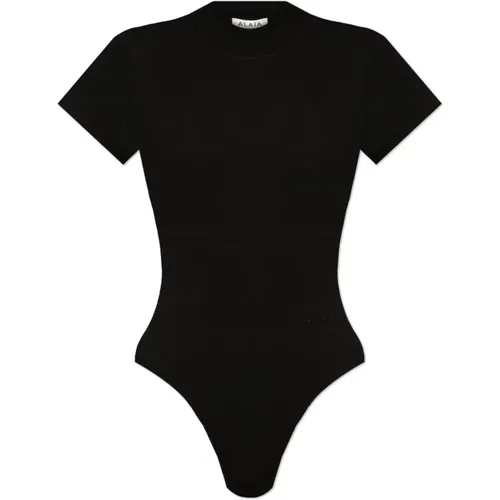 Body mit Logo , Damen, Größe: XS - Alaïa - Modalova