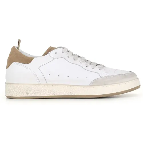 Weiße und Beige Leder Sneakers - Officine Creative - Modalova