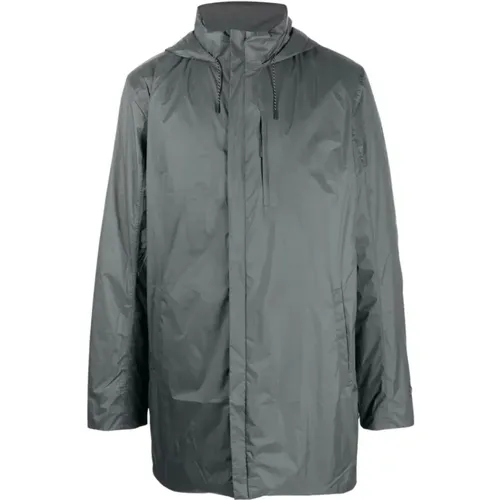 Slate Padded Nylon Coat , male, Sizes: XS - Rains - Modalova