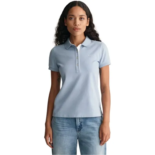 Contrast Collar Polo Shirt , female, Sizes: L, XL, S - Gant - Modalova