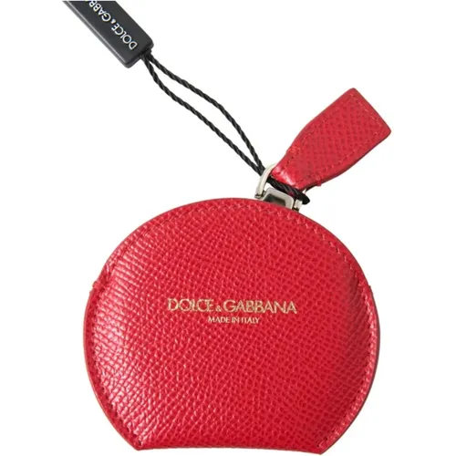 Roter Leder Handspiegelhalter - Dolce & Gabbana - Modalova