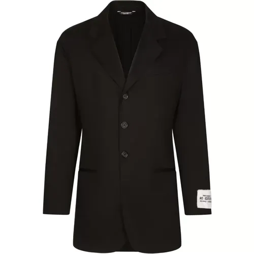 Single Breasted Blazer , male, Sizes: L, M - Dolce & Gabbana - Modalova