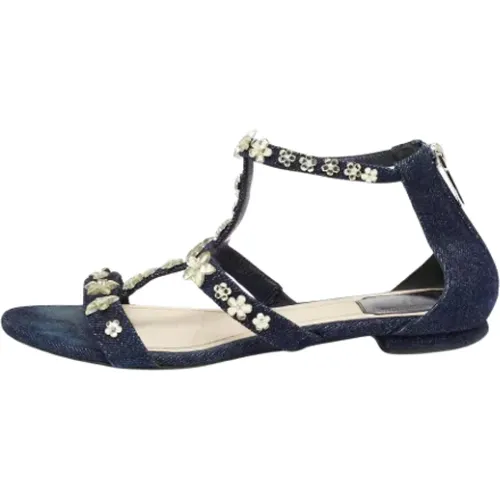 Pre-owned Denim sandals , Damen, Größe: 38 1/2 EU - Dior Vintage - Modalova