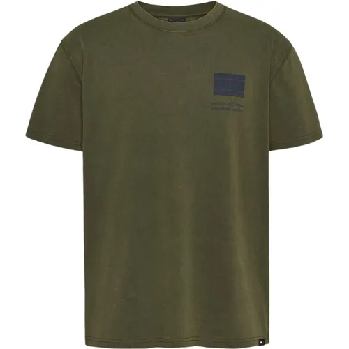 Grünes Logo-T-Shirt - Bedruckter Rücken , Herren, Größe: XL - Tommy Jeans - Modalova