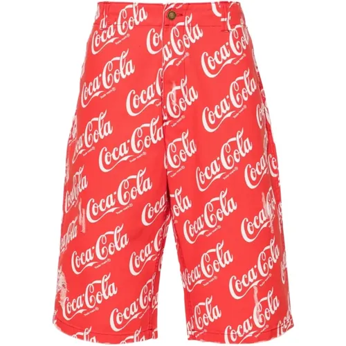 Coca-Cola Printed Shorts , male, Sizes: L, M - ERL - Modalova