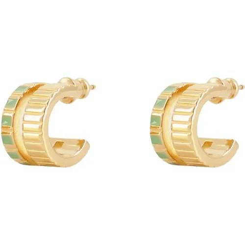 Mini Slot Earring - Green - Or , female, Sizes: ONE SIZE - IVI - Modalova