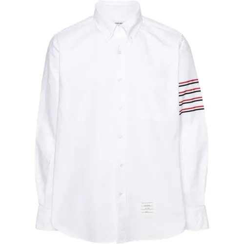 Weißes Baumwolltexturiertes Hemd , Herren, Größe: M - Thom Browne - Modalova