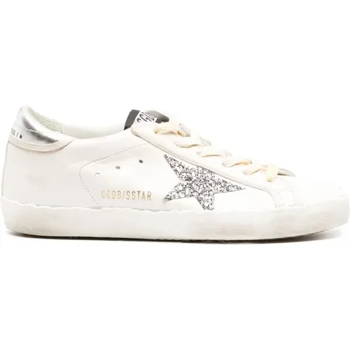 Weiße Freizeit-Sneaker mit Gummisohle , Damen, Größe: 36 EU - Golden Goose - Modalova