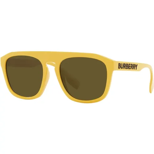 Dark Brown Sunglasses , male, Sizes: 57 MM - Burberry - Modalova