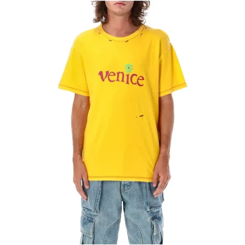 Venice T-Shirt with Printed Logo , male, Sizes: M - ERL - Modalova
