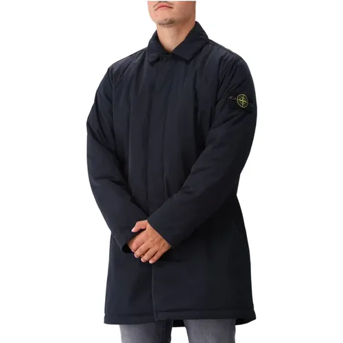 Blauer Micro Twill Auto Mantel - Stone Island - Modalova