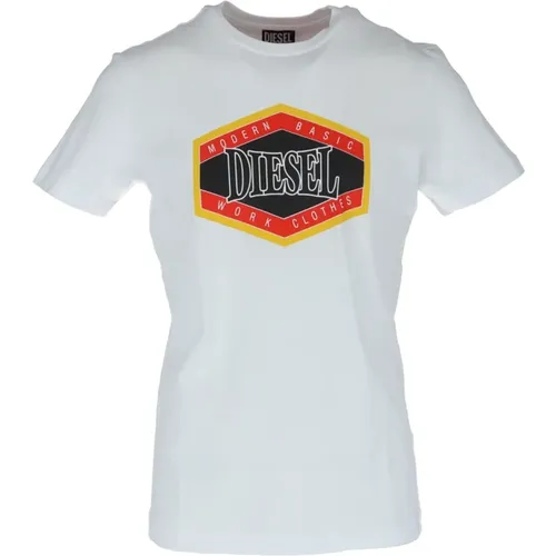 Kurzarm Baumwoll T-shirt Diesel - Diesel - Modalova