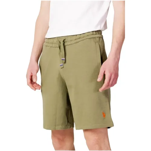 Grüne Baumwoll-Bermuda-Shorts , Herren, Größe: XL - U.S. Polo Assn. - Modalova