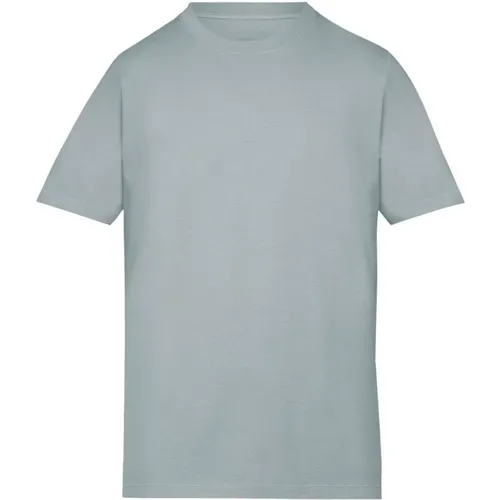 Graues Four-Point Logo Baumwoll-T-Shirt,Graues Baumwoll-T-Shirt mit Four Stitches Logo - Maison Margiela - Modalova