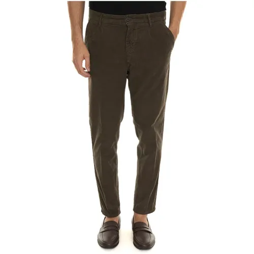 Samt Chino Hose mit Frontfalten - Roy Roger's - Modalova