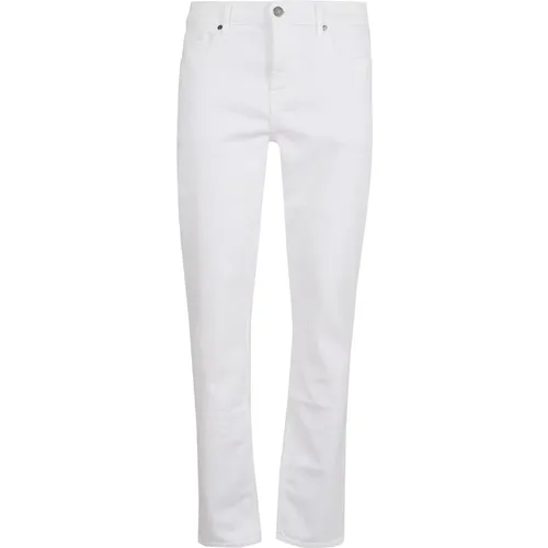 Weiße Slimmy Luxe Performance Jeans - 7 For All Mankind - Modalova