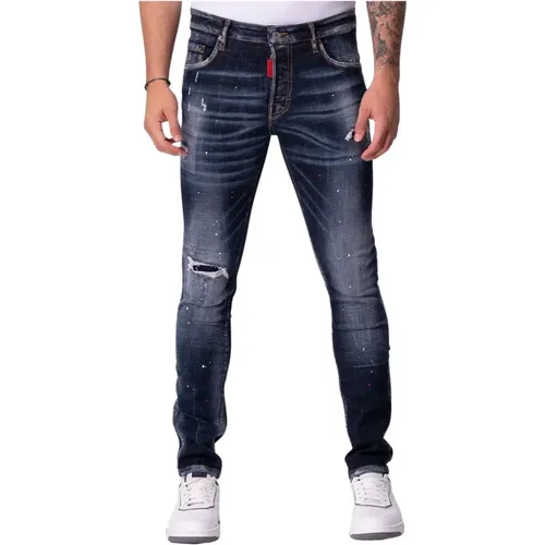Rote Gefleckte Denim Jeans , Herren, Größe: W30 - My Brand - Modalova
