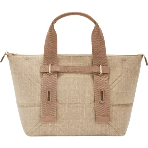 Canvas Tote Tasche mit Verstellbaren Trägern , Damen, Größe: ONE Size - Furla - Modalova