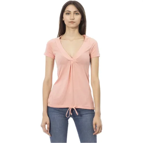 Casual Rundhals T-Shirt , Damen, Größe: M - Trussardi - Modalova