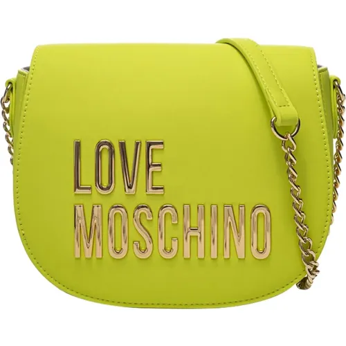 Gelbe Schultertasche für Frauen , Damen, Größe: ONE Size - Moschino - Modalova