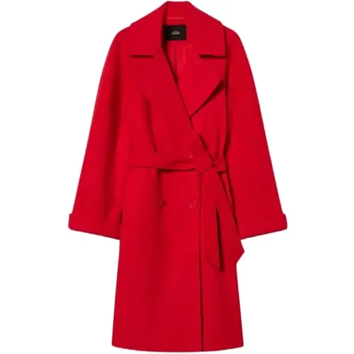 Double-Breasted Wool Coat , female, Sizes: M, XS, S - Twinset - Modalova