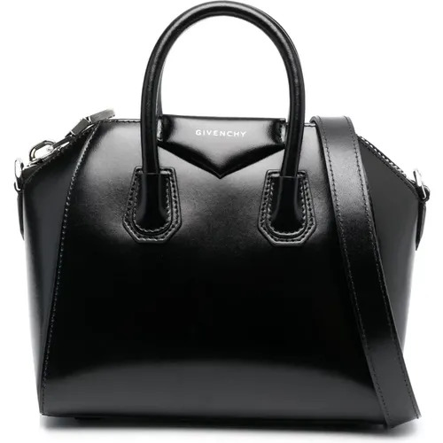 Schwarze Ledertasche mit Reißverschluss - Givenchy - Modalova