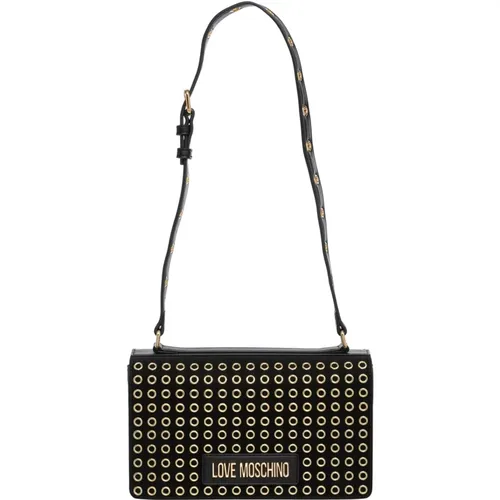 Studded Shoulder Bag with Magnet Closure , female, Sizes: ONE SIZE - Love Moschino - Modalova