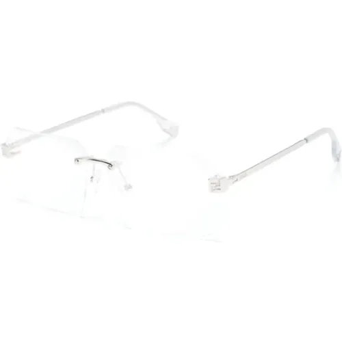 Silberne Optische Brille Stilvoll und vielseitig - Fendi - Modalova