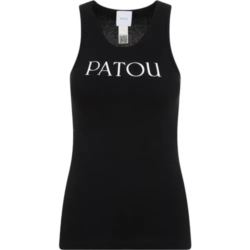 Cotton Tank Top with Logo , female, Sizes: M, L, S - Patou - Modalova