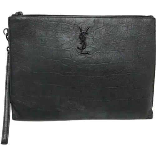 Pre-owned Leather pouches , male, Sizes: ONE SIZE - Yves Saint Laurent Vintage - Modalova