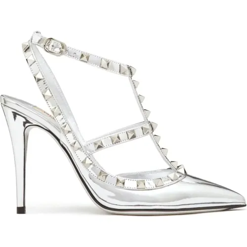 With Heel Grey , female, Sizes: 6 UK, 3 UK, 3 1/2 UK, 8 UK - Valentino Garavani - Modalova