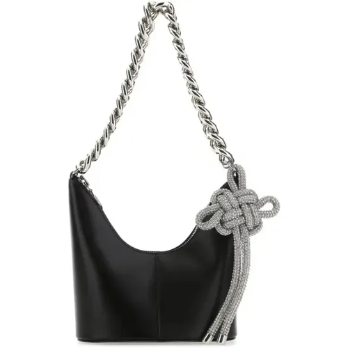 Leather Chain Handle Bucket Bag , female, Sizes: ONE SIZE - Kara - Modalova