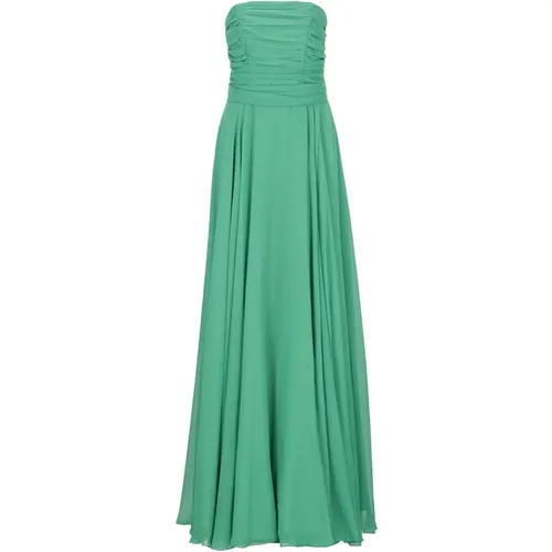 Grünes ärmelloses Kleid mit Drapierung , Damen, Größe: XS - Atelier Legora - Modalova