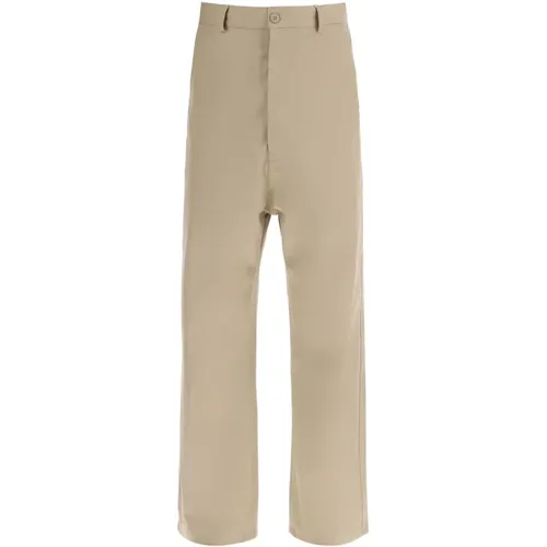 Loose Straight Leg Pants With A , male, Sizes: S, L - MM6 Maison Margiela - Modalova