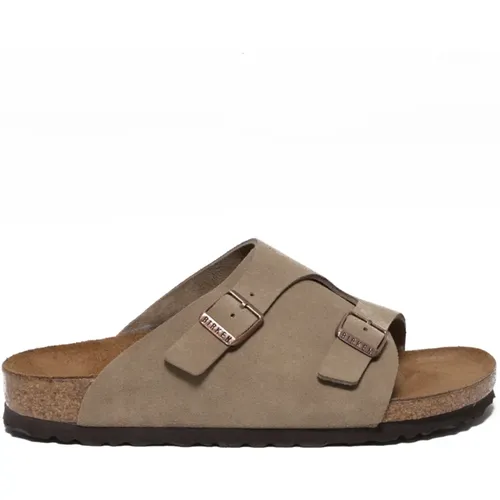 Taupe Suede Double Strap Sandal Zurich , female, Sizes: 7 UK, 12 UK, 9 UK, 3 UK, 8 UK, 4 UK, 11 UK, 5 UK, 6 UK, 10 UK - Birkenstock - Modalova