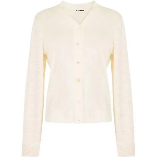 Wool Silk Cardigan , female, Sizes: 2XS - Jil Sander - Modalova