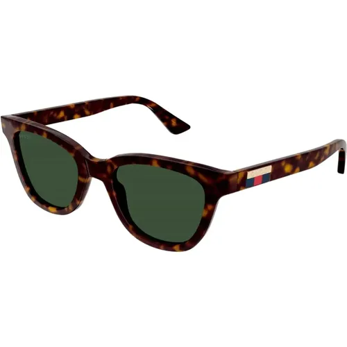 Havana rectangular shape , male, Sizes: 51 MM - Gucci - Modalova