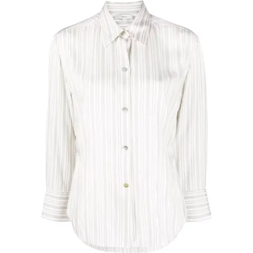 Stripe sculpted shirt , female, Sizes: L - Vince - Modalova