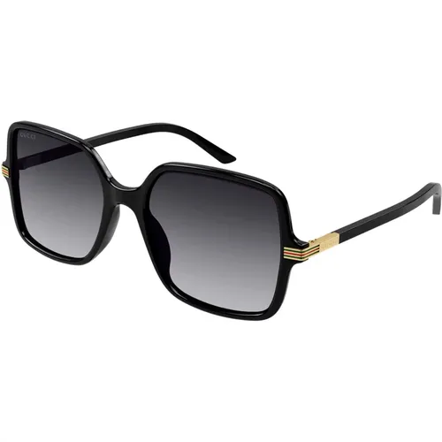 Grey Shaded Sunglasses , female, Sizes: 55 MM - Gucci - Modalova