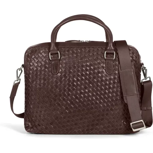 Braided Laptop Bag John Dark , male, Sizes: ONE SIZE - Howard London - Modalova