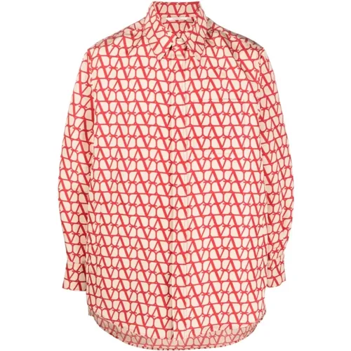 Iconograph Silk Shirt , male, Sizes: M, L - Valentino - Modalova