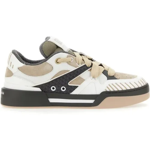 Rome Leather Sneaker Made in Italy , male, Sizes: 7 UK, 5 UK, 8 UK - Dolce & Gabbana - Modalova