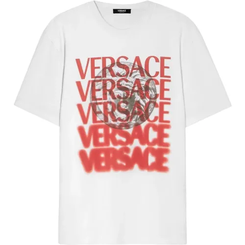 Stilvolle T-Shirts und Polos , Herren, Größe: XL - Versace - Modalova